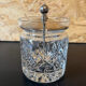Jam jar in crystal or chiseled glass English model