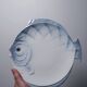 Vintage fish service in Czechoslovak porcelain, 6 plates and one dish.