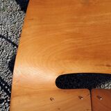 Pair of tonneau chairs by Pierre Guariche plywood base tubes 1954