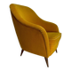 Mid-Century Italian Velvet Armchair in the style of Gio Ponti Style, 1950s