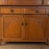 Two-piece buffet from the 1910s in Art Nouveau style, beech wood