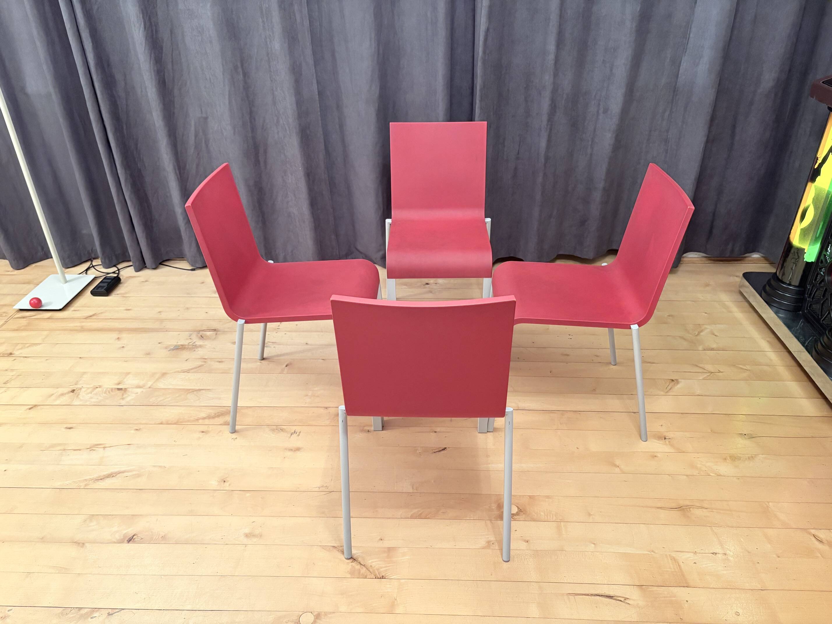 Set of four stackable .03 chairs designed by Maarten van Severen, Vitra, Sw