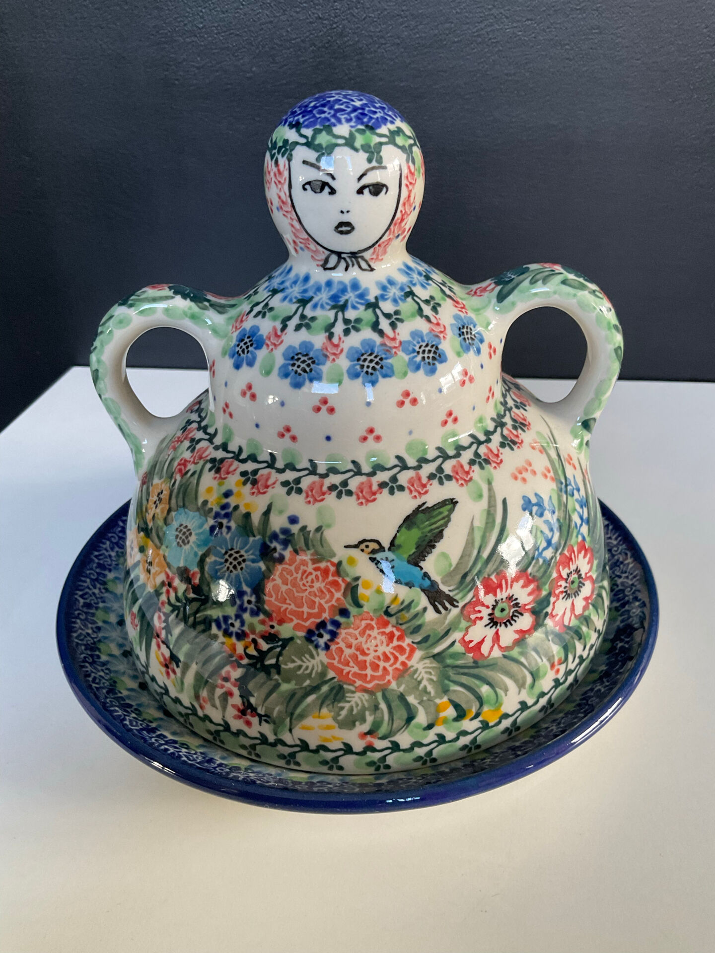 Cloche dish by Teresa Liana in glazed ceramic Poland