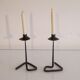 Pair of wrought iron candle holders 1960