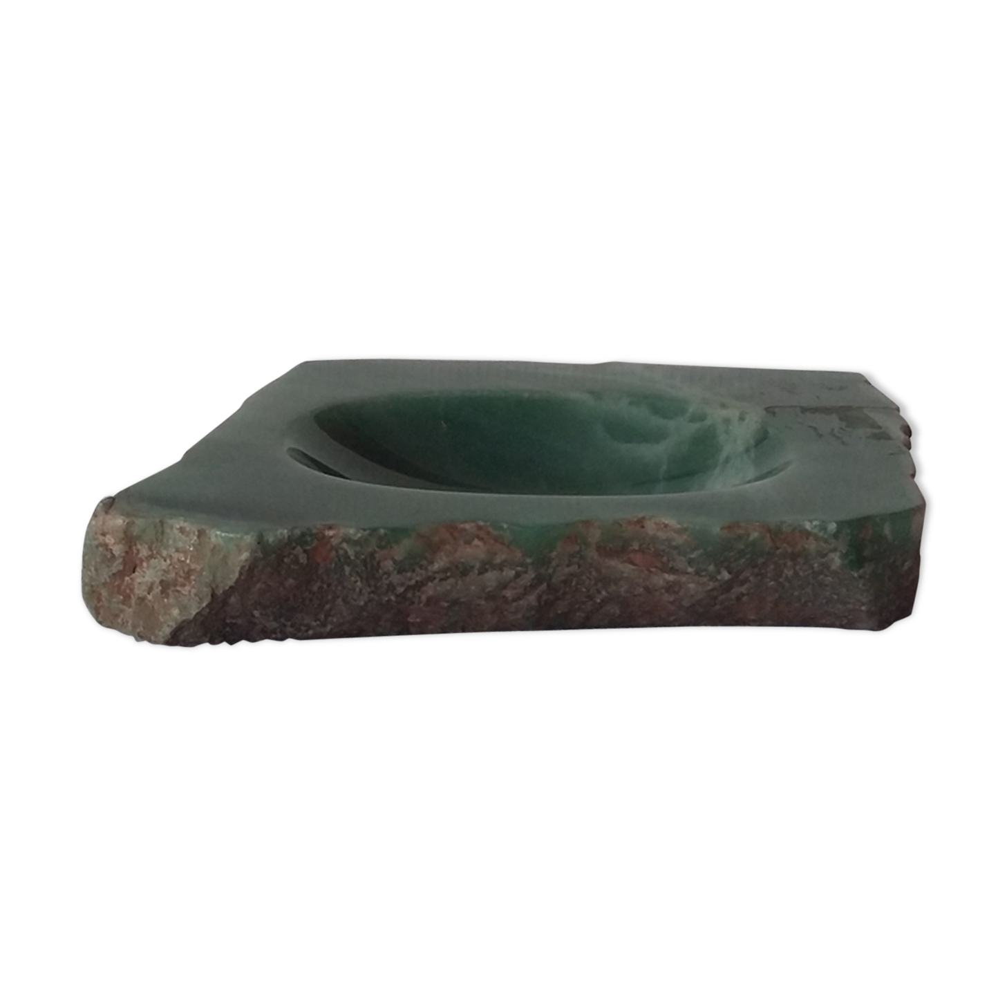 Green marble onyx ashtray