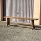 Solid wood bench, French artisanal craftsmanship.