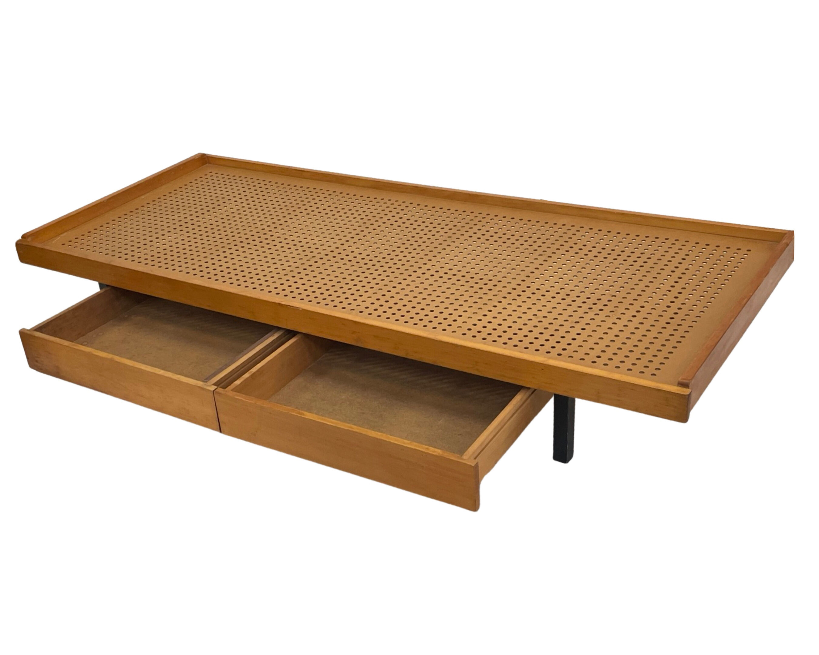 Vintage wooden bed with drawers, Netherlands, 1960 design Daybed