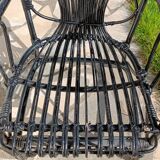 Fauteuil en rotin vintage