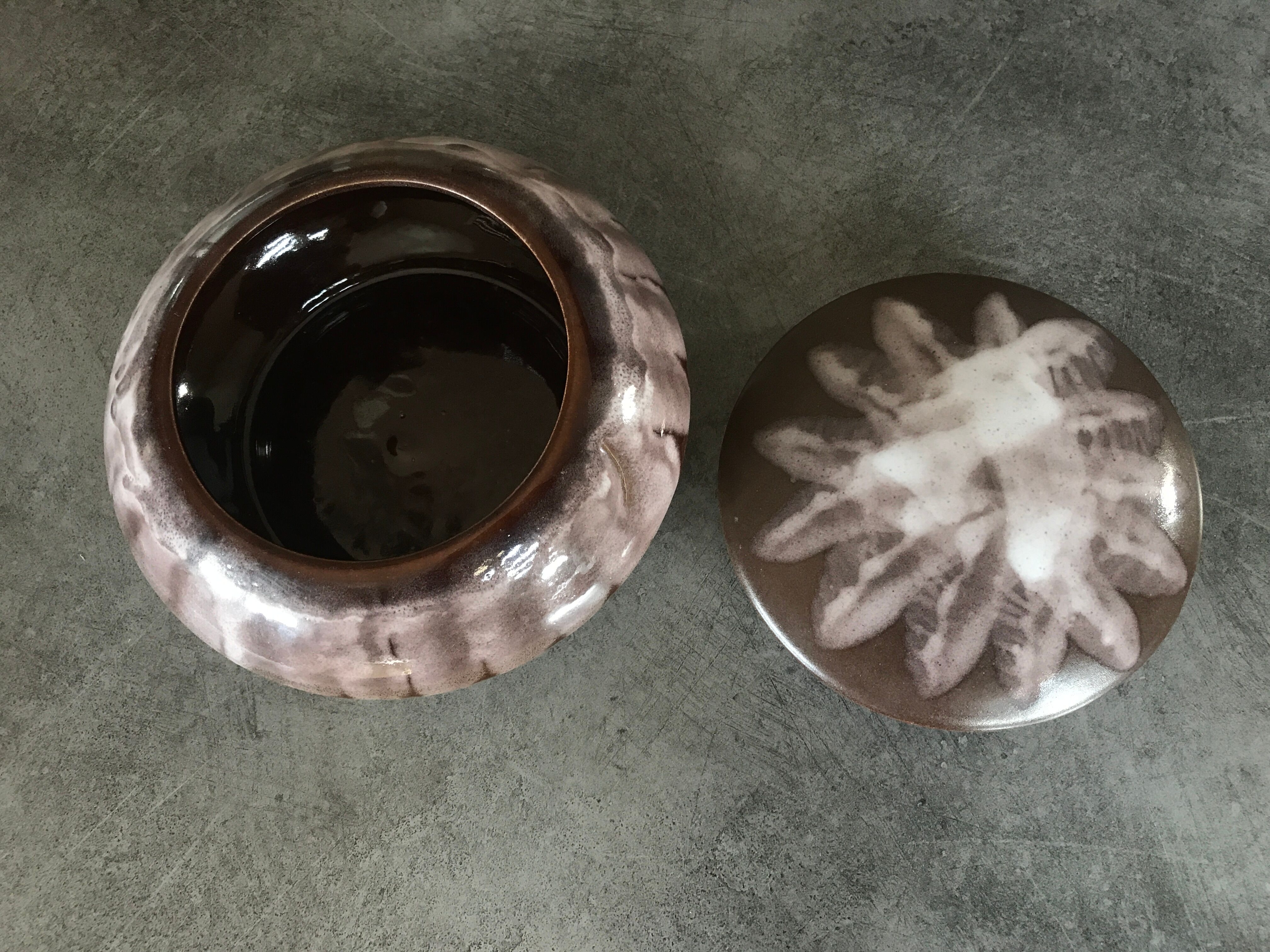 Bonbonnière in porcelain stoneware flamed alphonse mouton - alpho - 16 cm