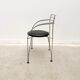 "Silver Moon" chair by Pascal Mourgue for Fermob in chrome and skai, France 1980