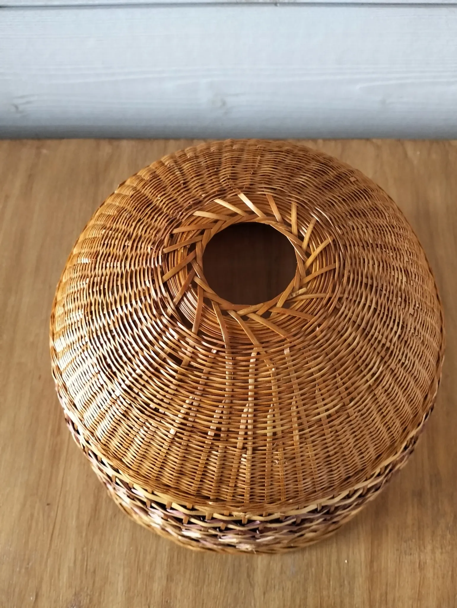 Abat-jour suspension bambou/rotin