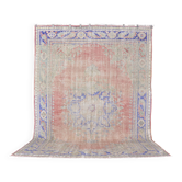 Antique Handmade Vintage Oushak Rug