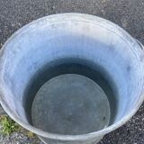 Planter basin in vintage zinc