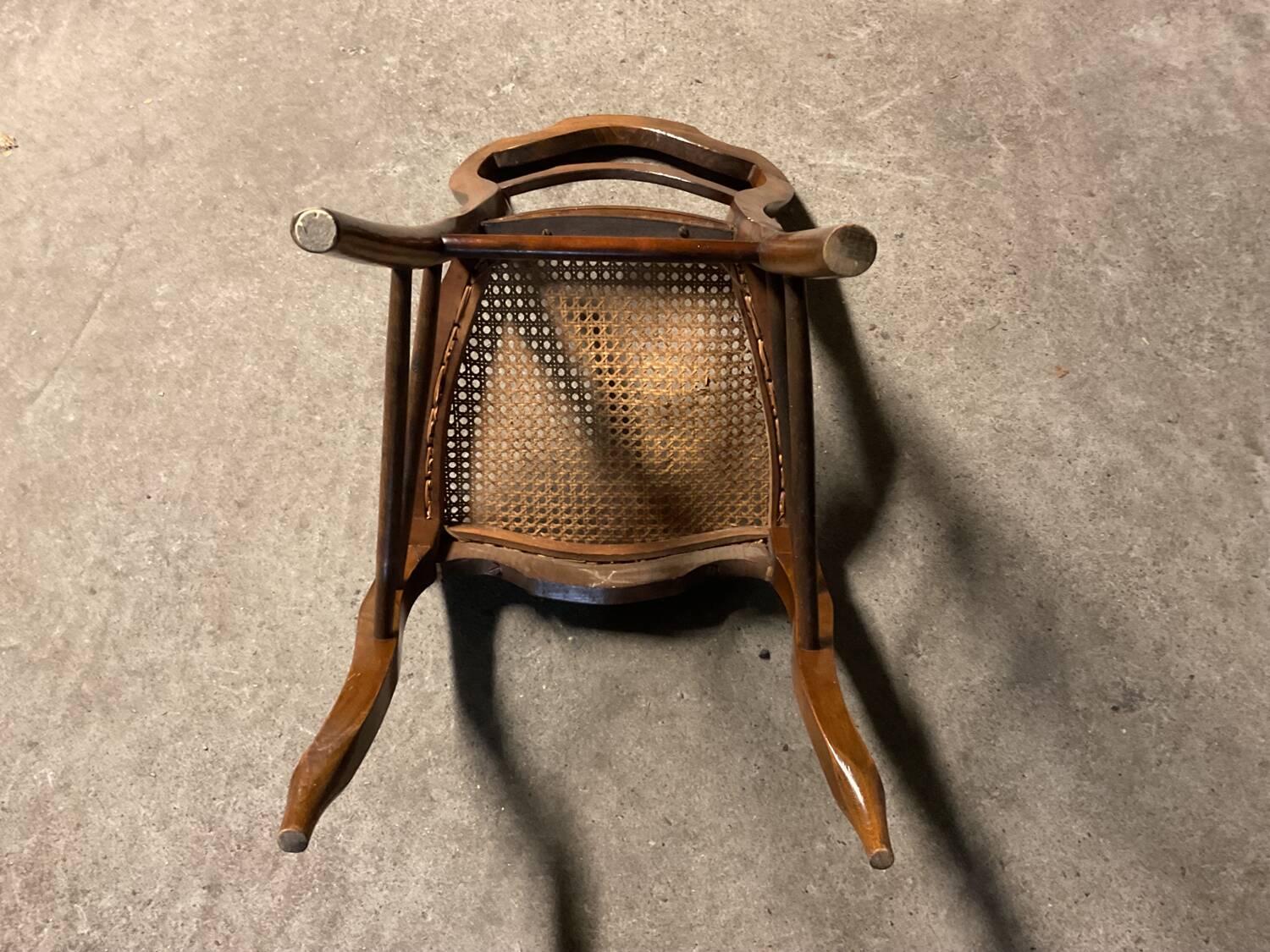 Vintage rattan wicker chair in excellent condition