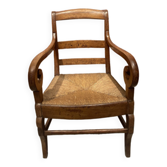 Rustic wooden armchair