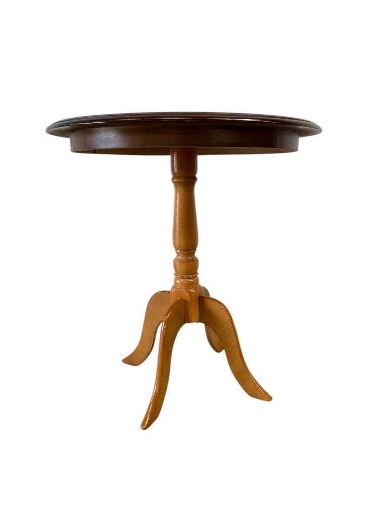 Vintage round wooden side table