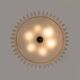 Italian Murano Glass Feather Chandelier with Brass Details