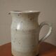 Vintage stoneware pitcher vase with handle Scandinavian country decoration handcrafted ceramic