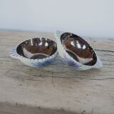 Pair of vintage ceramic thistle bowls by Marie Madeleine Jolly