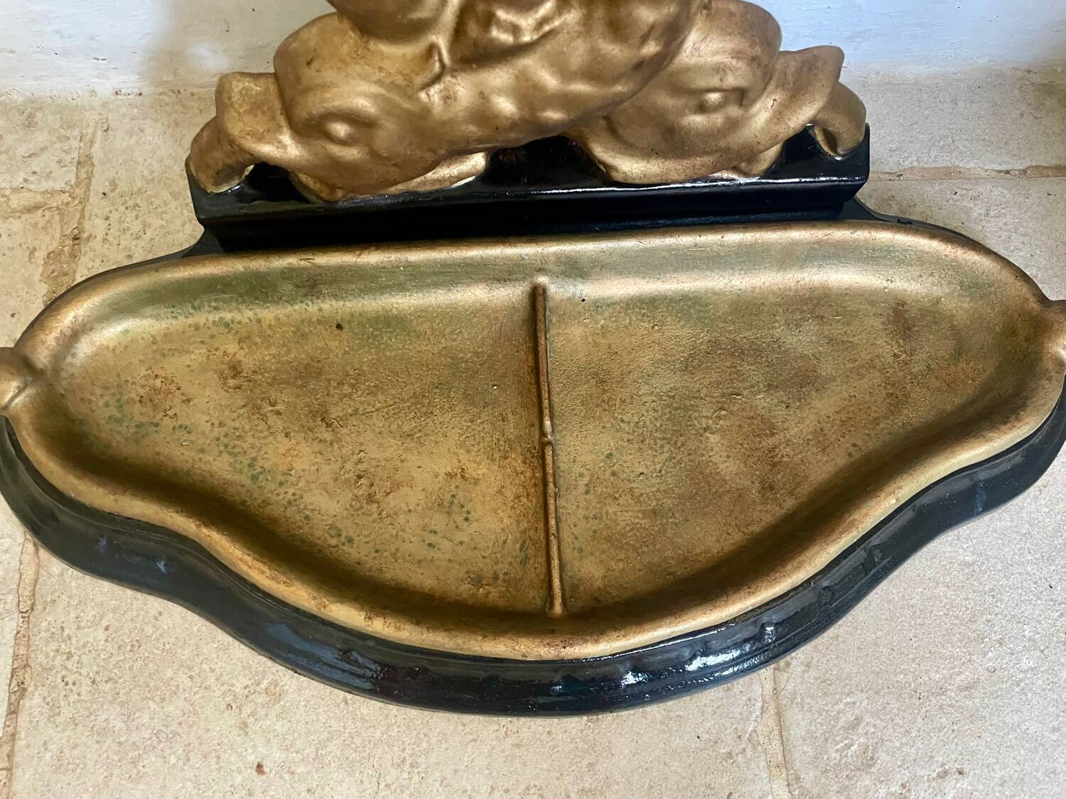 Art Nouveau cast iron umbrella stand
