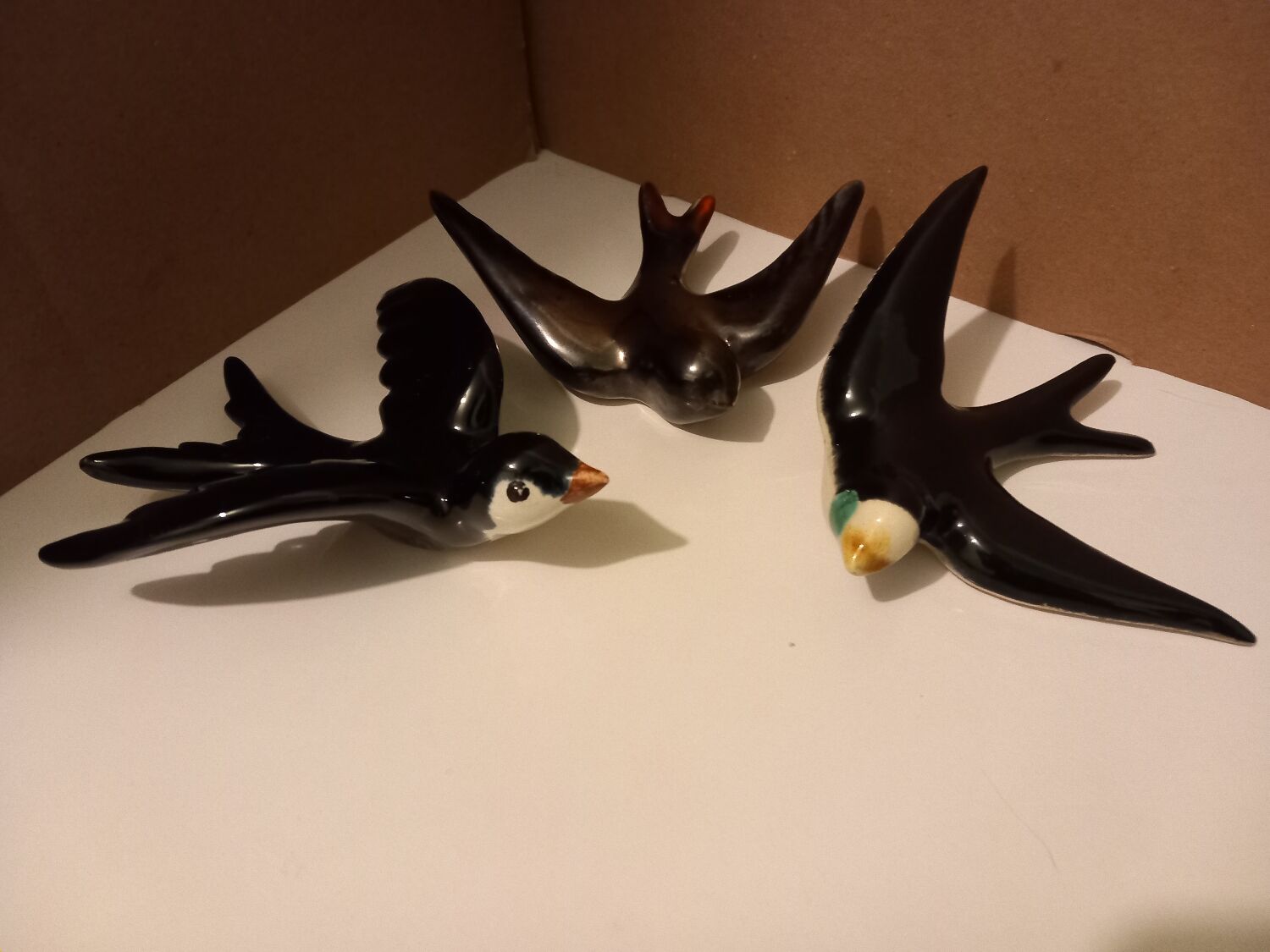 3 wall swallows earthenware Vallauris