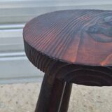 Solid wood tripod stool