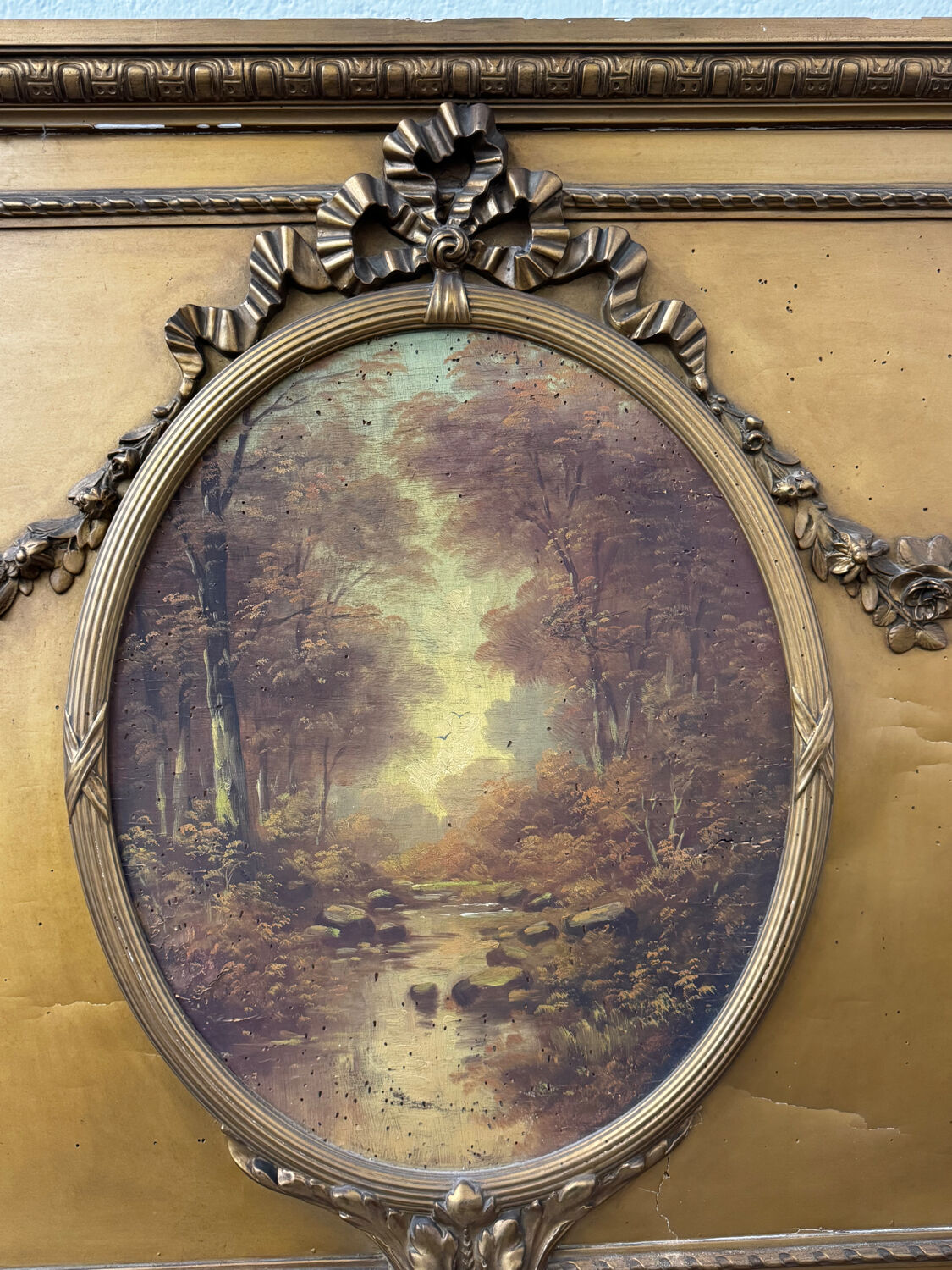 Louis XVI style trumeau mirror