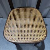 Vintage Thonet style bistro chair in cane and turned wood