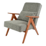 KOMPAS armchairs in grey and white.