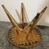 Vintage rattan coffee table.