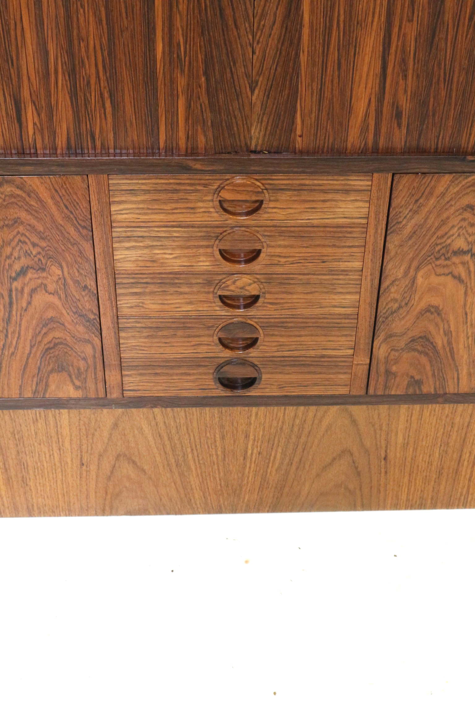 Xxl vintage rosewood sideboard / highboard made in the 60s