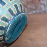 Ceramic lamp and rope shade