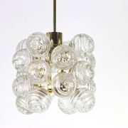 1 of 3 Small Spectacular Sputnik Suspension with Snowballs Doria, Germany, 1970s