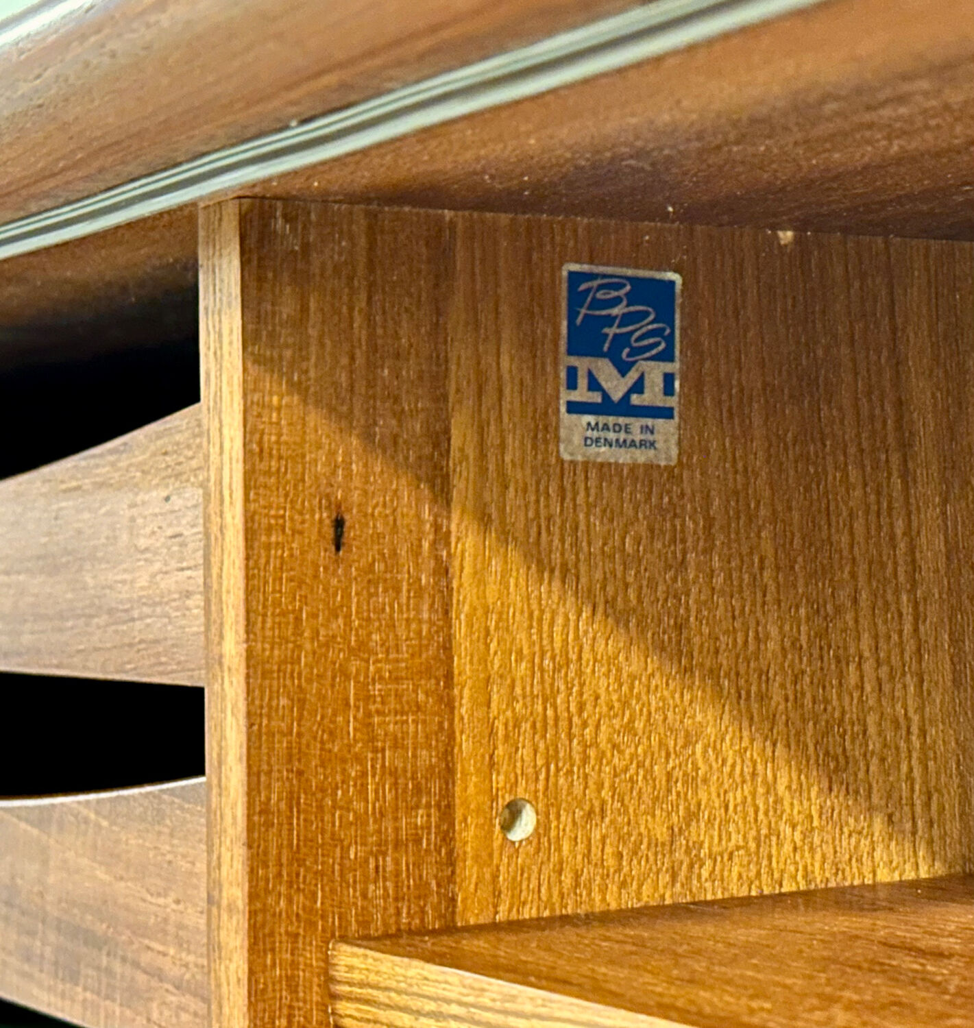 Danish teak tambour door Sideboard by Bernt Petersen 60s