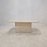 Rectangle Travertine Coffee or Side Table, Italy 1980s