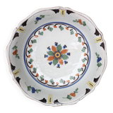 Shallow flat dish in Nevers earthenware from the 18th century.