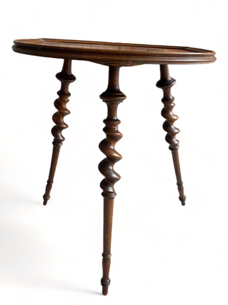 Emile Gallé marquetry table, "L'heureux temps", circa 1902