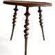 Emile Gallé marquetry table, "L'heureux temps", circa 1902