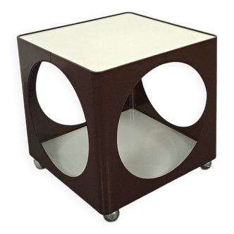 Kubus space age bruine kunststof tafel