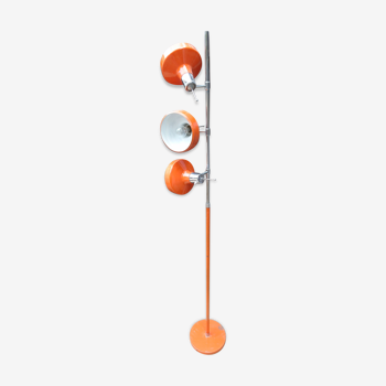 Lamppost monix three lights orange and chrome design 70
