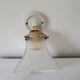 Porcelain wall lamp and Holophane style glass