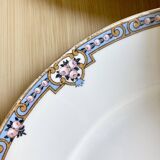 6 assiettes plates porcelaine fine F. Legrand 1920