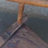 Tabouret ancien en bois. Art africain Baoulé de Côte d'Ivoire.