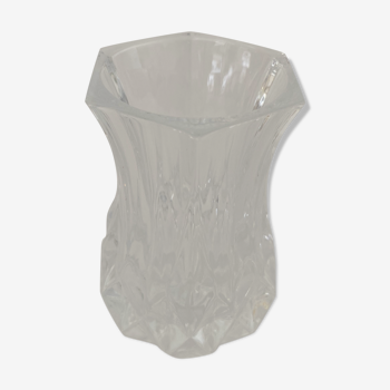 Soliflore vase en verre ciselé