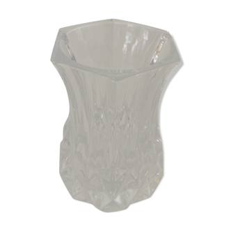 Soliflore vase en verre ciselé