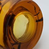 Amber glass ashtray 70s