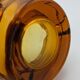 Amber glass ashtray 70s