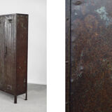 Vintage Industrial Metal Factory Cabinet, 1950s