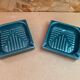 Pair ashtray cec green ceramic vintage decoration
