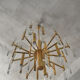 Italian brass chandelier with glass icicles from Sciolari, 1970